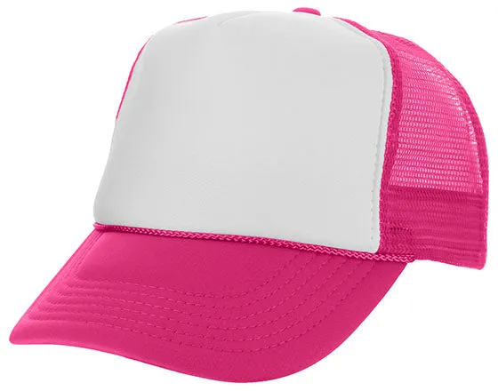 Two Tone Polyester Mesh Back Trucker Hat