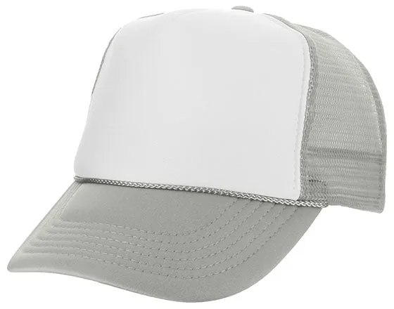 Two Tone Polyester Mesh Back Trucker Hat