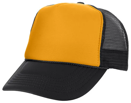 Two Tone Polyester Mesh Back Trucker Hat
