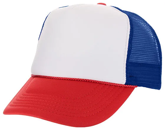 Two Tone Polyester Mesh Back Trucker Hat