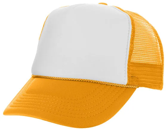 Two Tone Polyester Mesh Back Trucker Hat