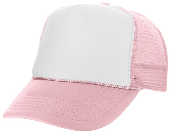 Two Tone Polyester Mesh Back Trucker Hat