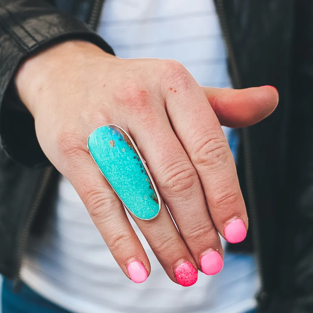 Tyrone Turquoise Ring #1 - Size 7.5