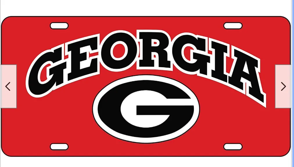 UGA Georgia Arch/Super G License Plate