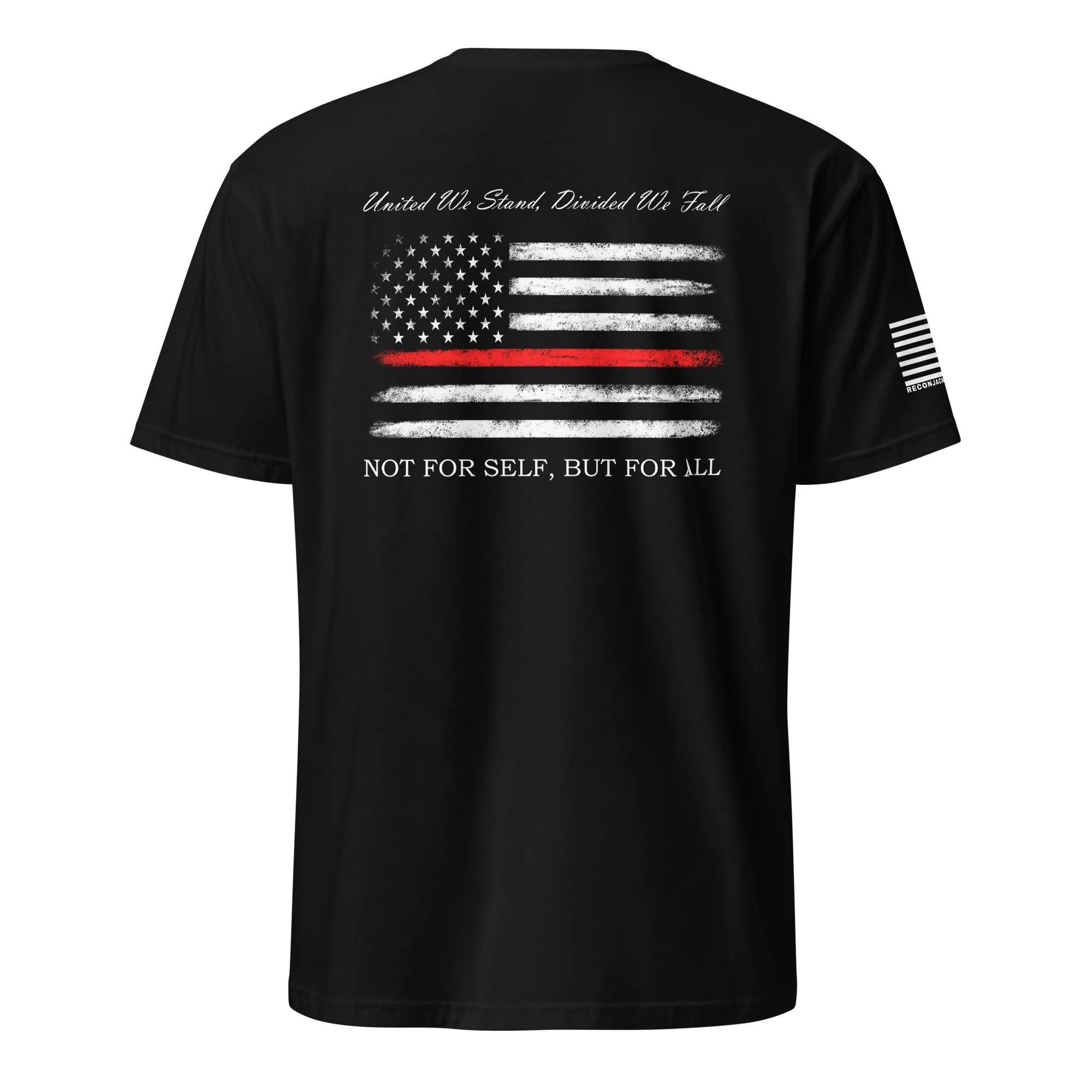 United We Stand, Divided We Fall - Thin Red Line Flag T-Shirt