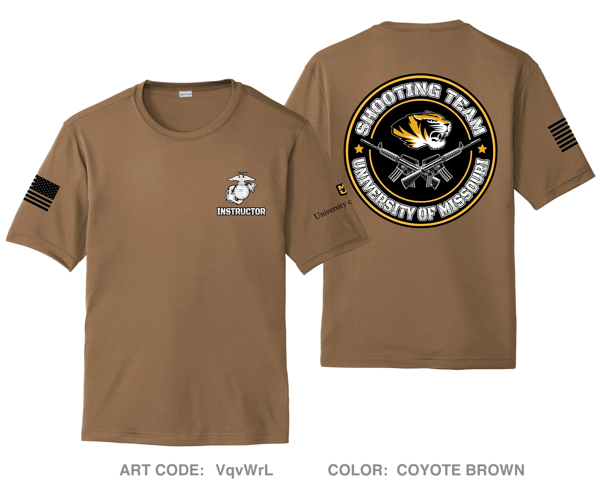University of Missouri NROTC Hi-Tech Performance Unisex SS Tee - VqvWrL