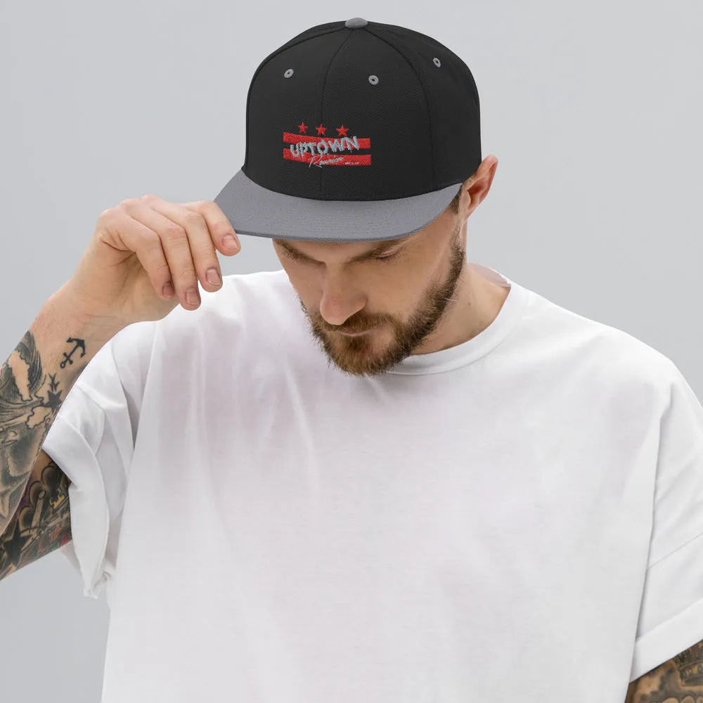 Uptown Reunion Black and Grey Logo Snapback Hat