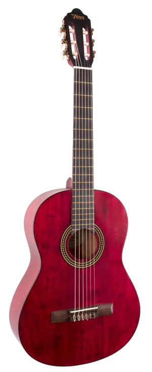 Valencia VC204TWR Classical Guitar - Full Size - Transparent Wine Red