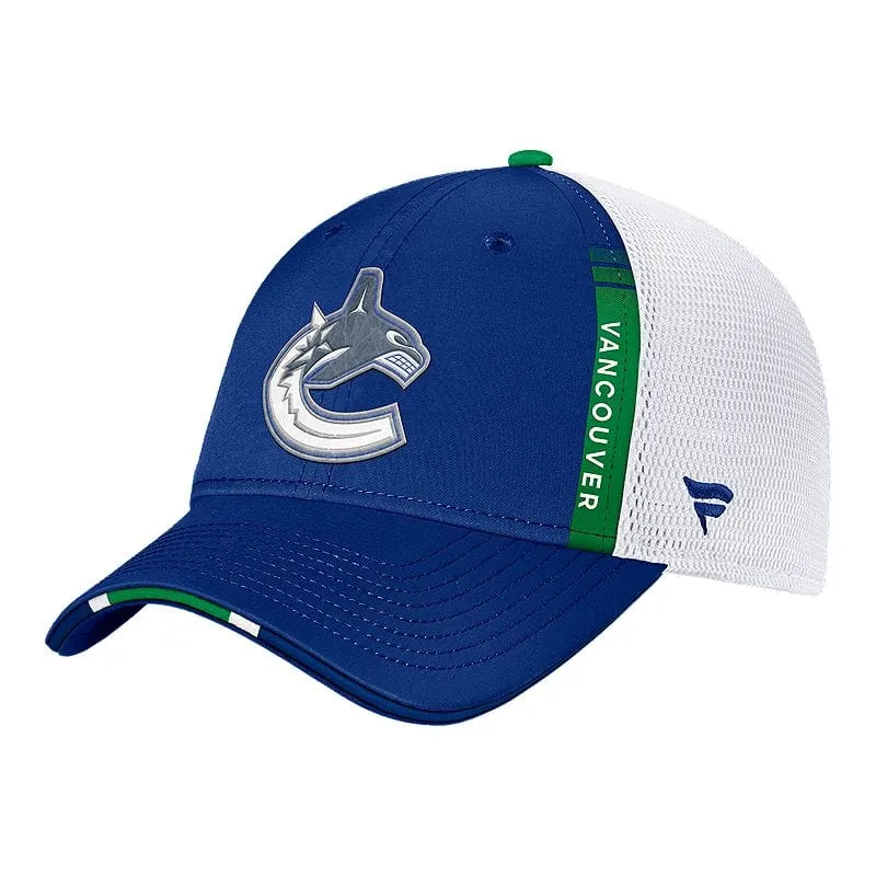 Vancouver Canucks - Fanatics AP Draft Structured Adjustable Trucker Podium Hat