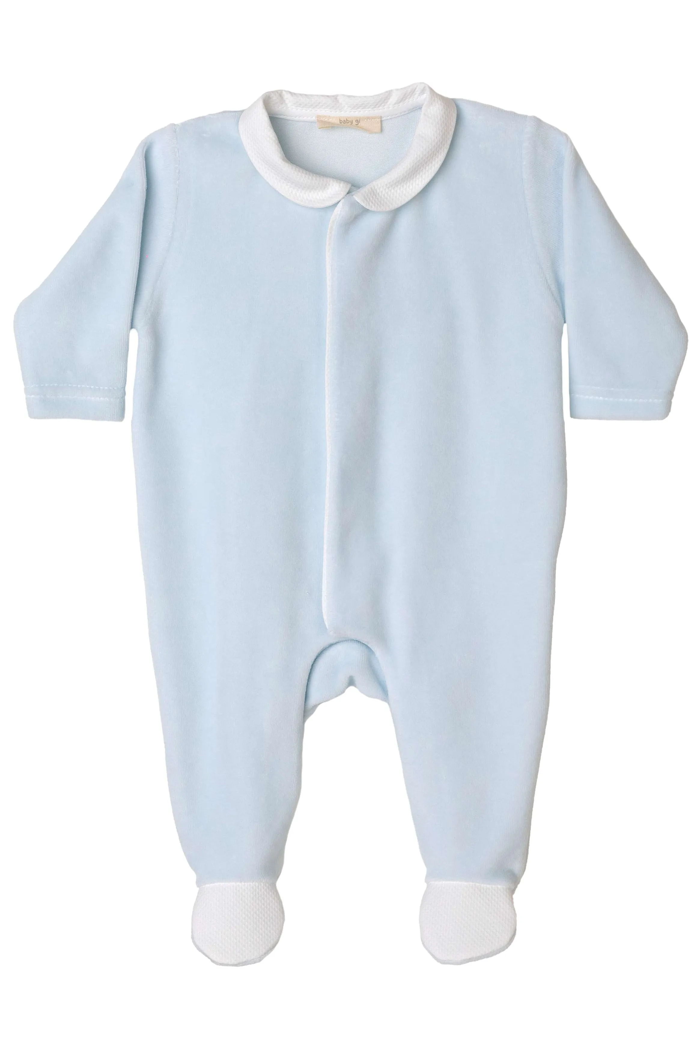 Velour Angel Wing Rounded Collar Sleepsuit