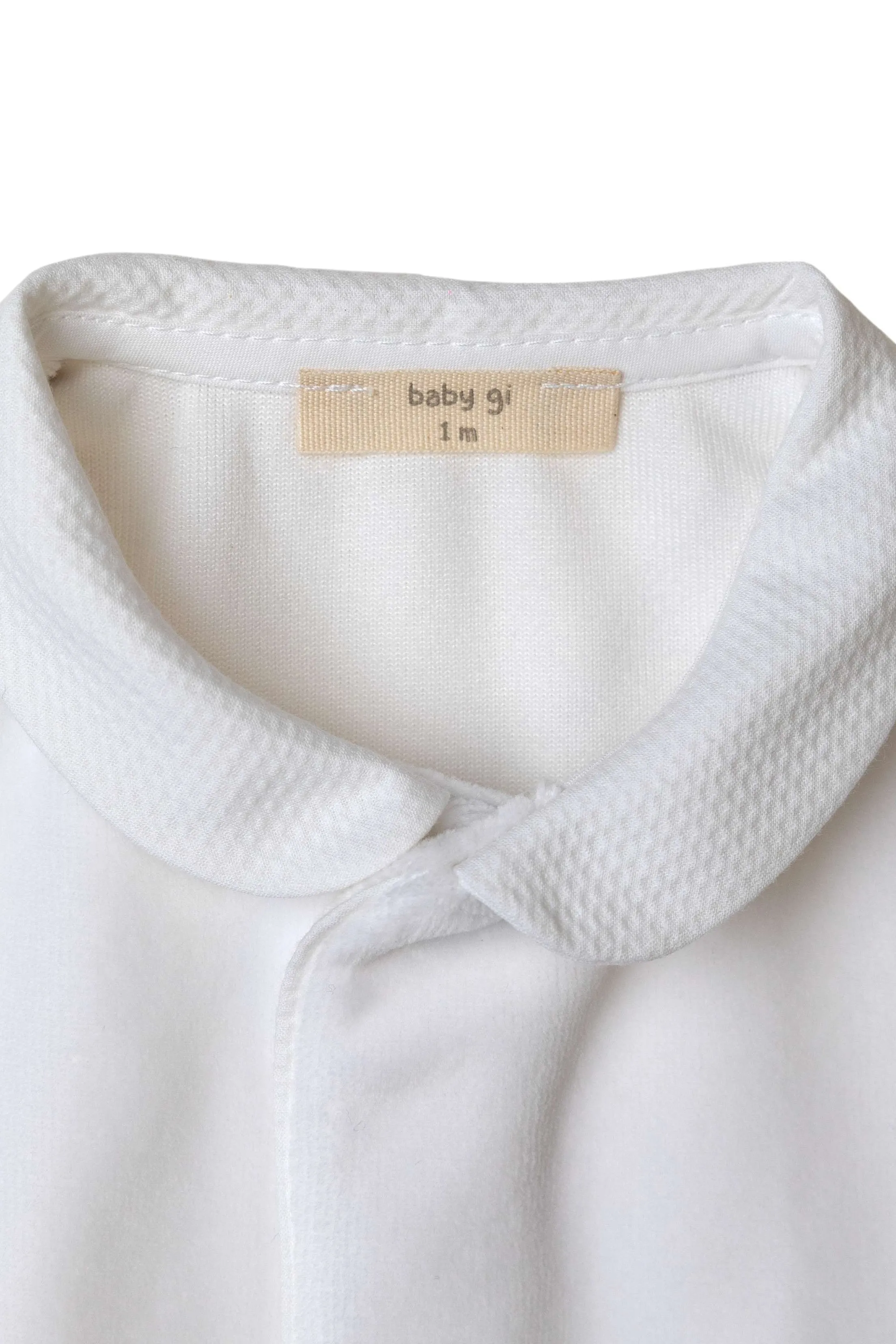 Velour Angel Wing Rounded Collar Sleepsuit