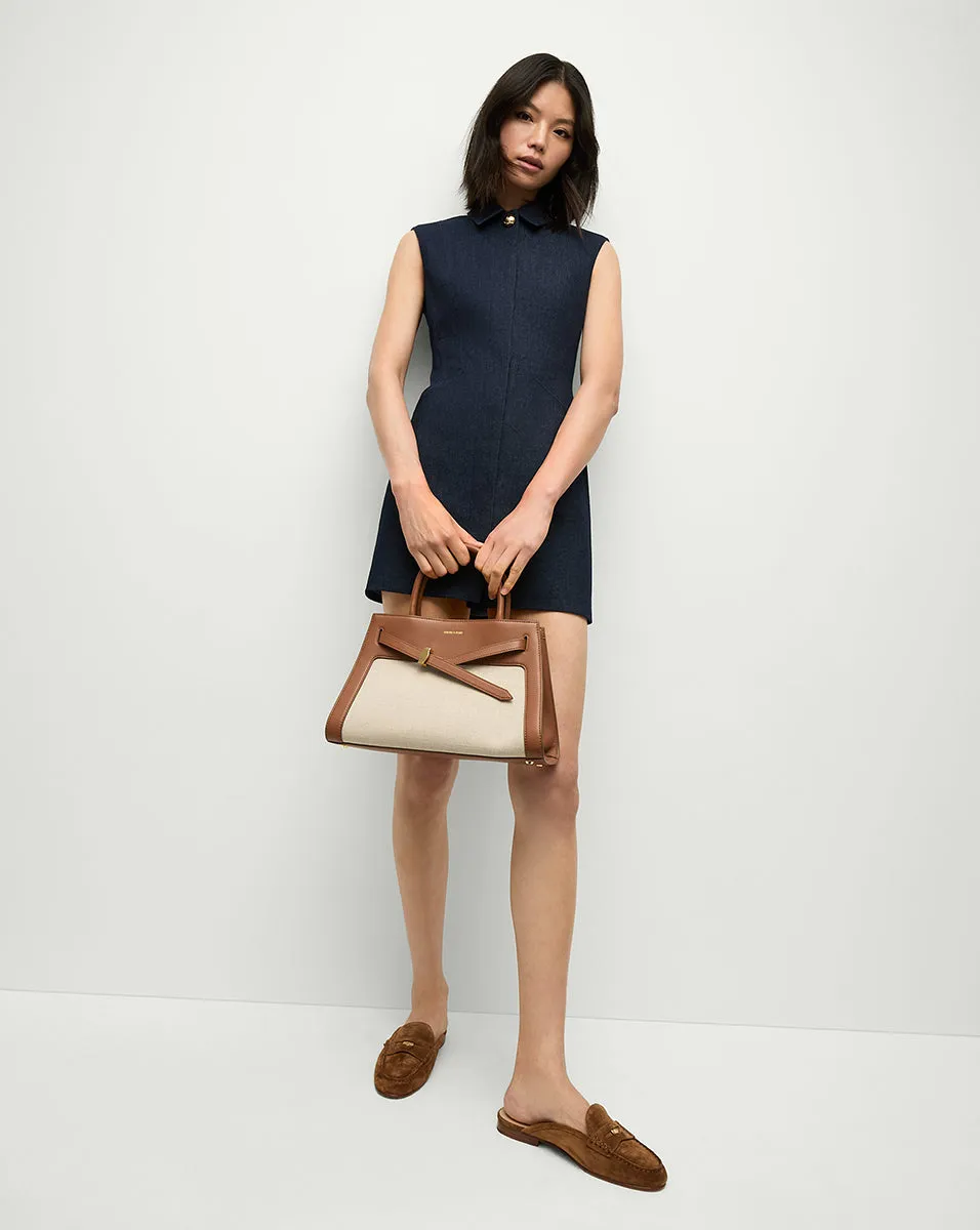 Veronica Beard Dash Bag in Natural Linen/Hazelwood