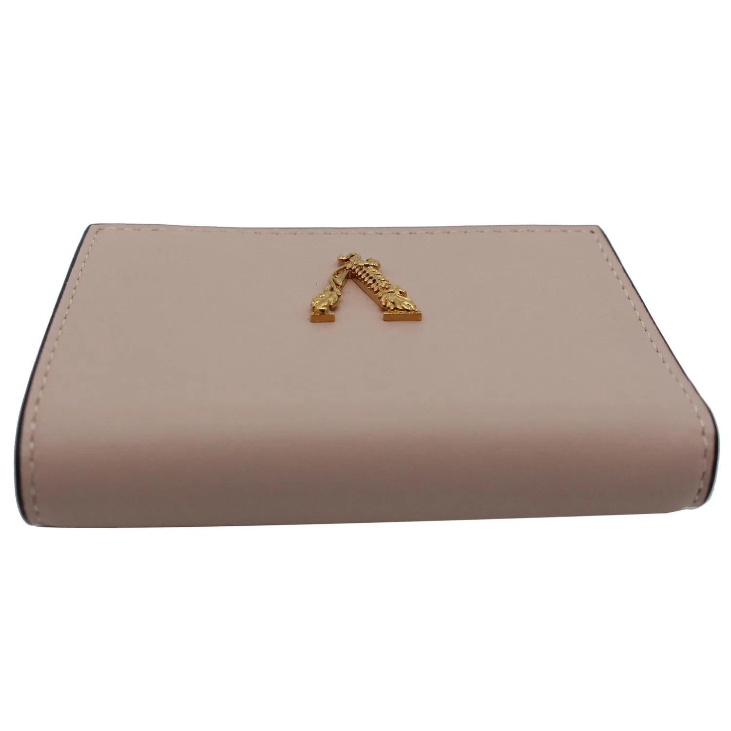 VERSACE Virtus Bifold Leather Wallet Light Pink