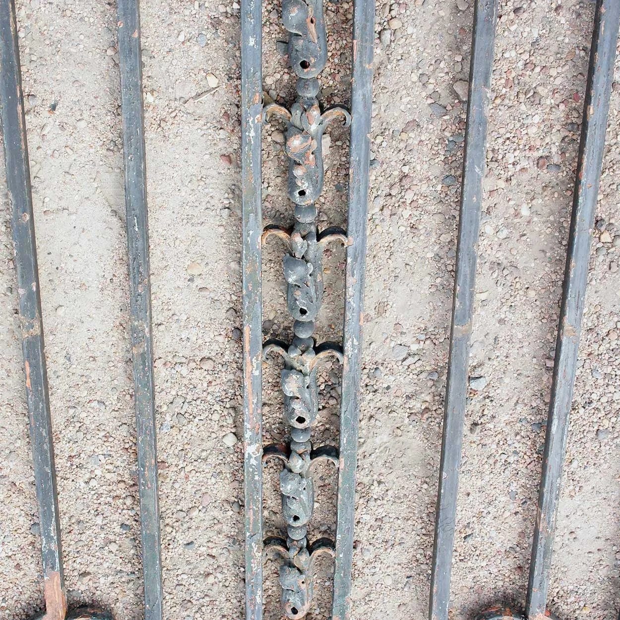 Very Large Argentine Beaux Arts Wrought Iron Arched Gate Panel