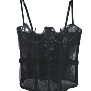 Victoria's Secret Black Lace Corset Bra.