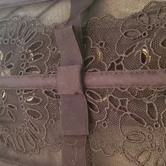 Victoria's Secret Black Lace Corset Bra.