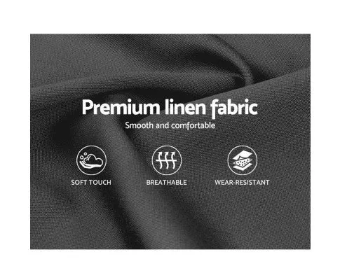 Vila Bed Frame Fabric Gas Lift Storage - Charcoal