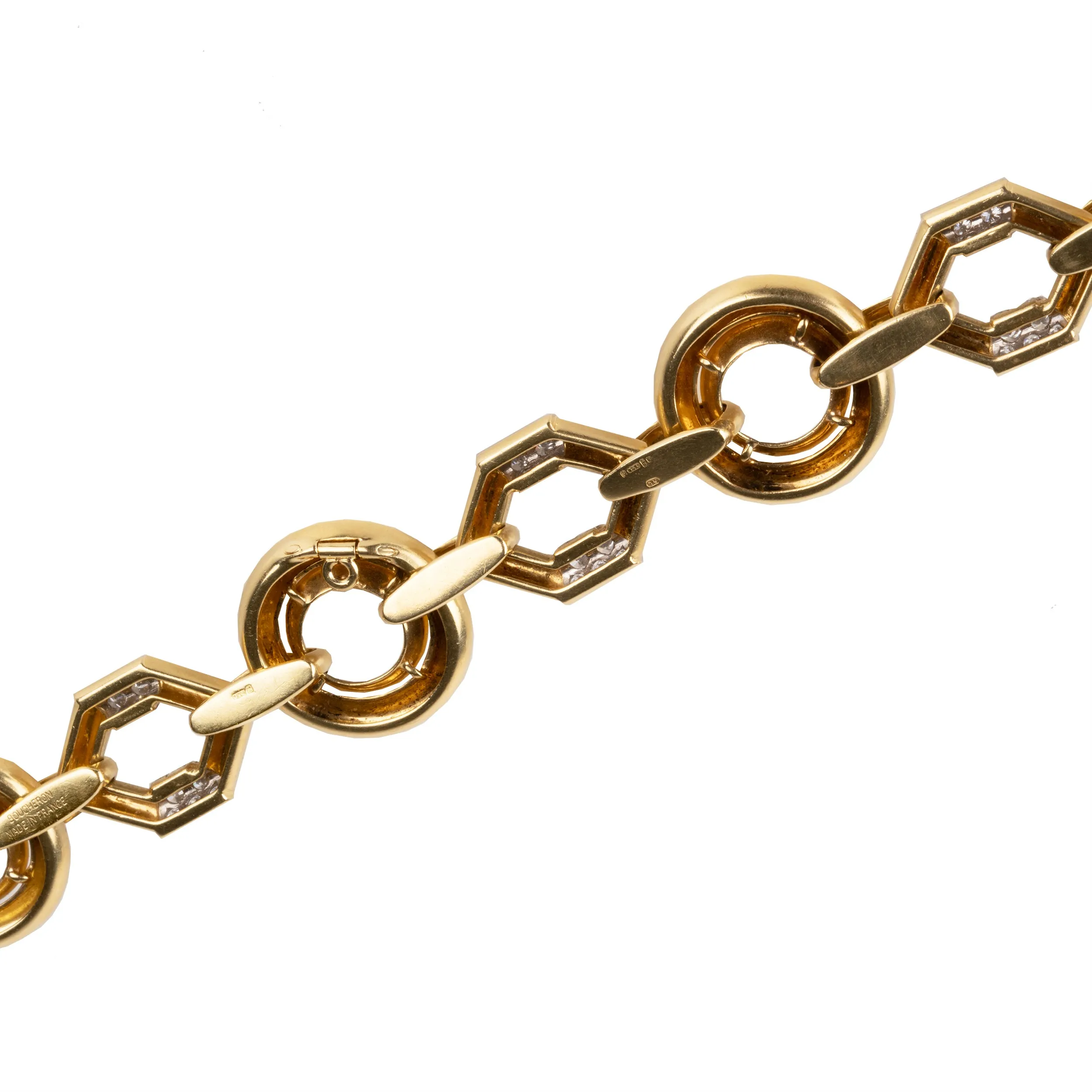 Vintage Boucheron Diamond Linked Bracelet