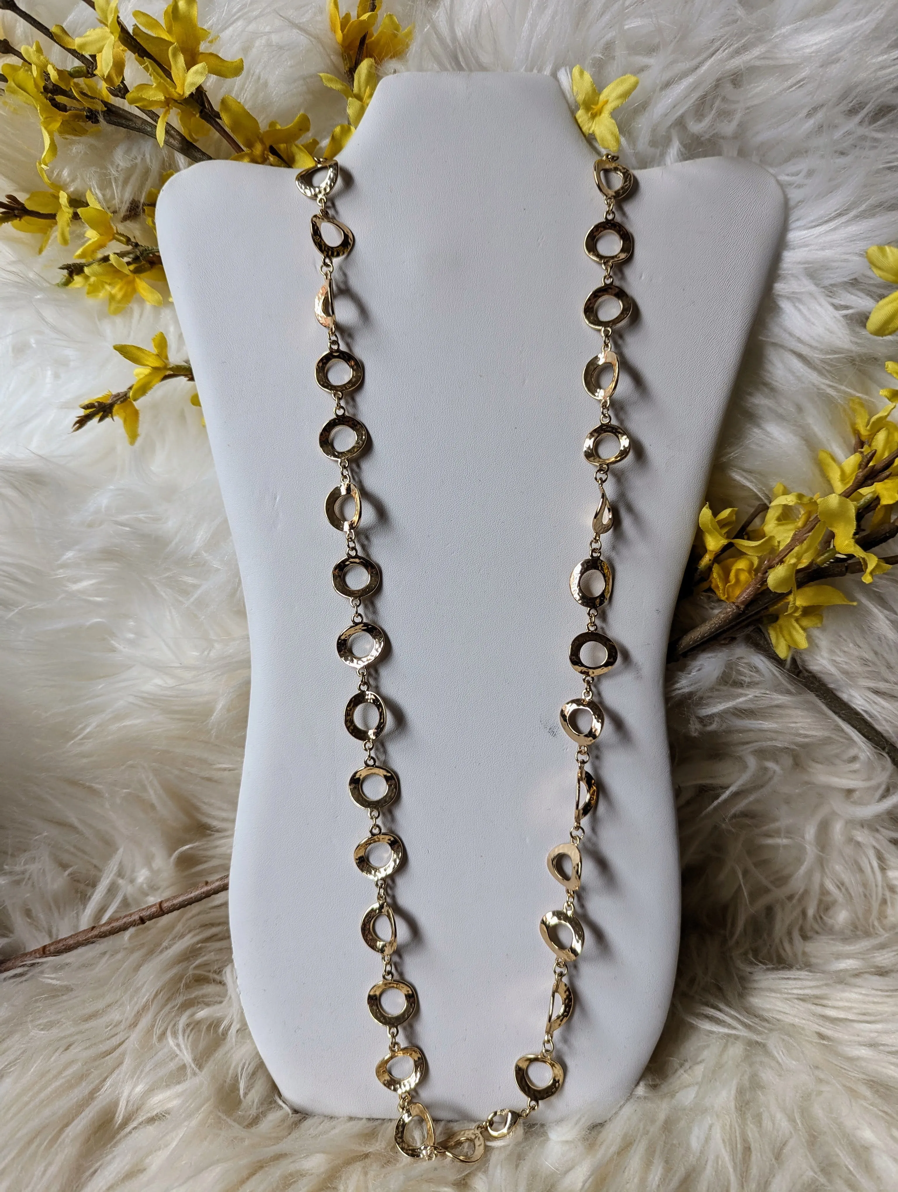 Vintage - Gold Rounded Chain Necklace