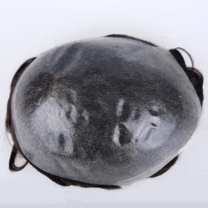 Virgin Human Hair Thin Skin Injection Hairpieces For Men