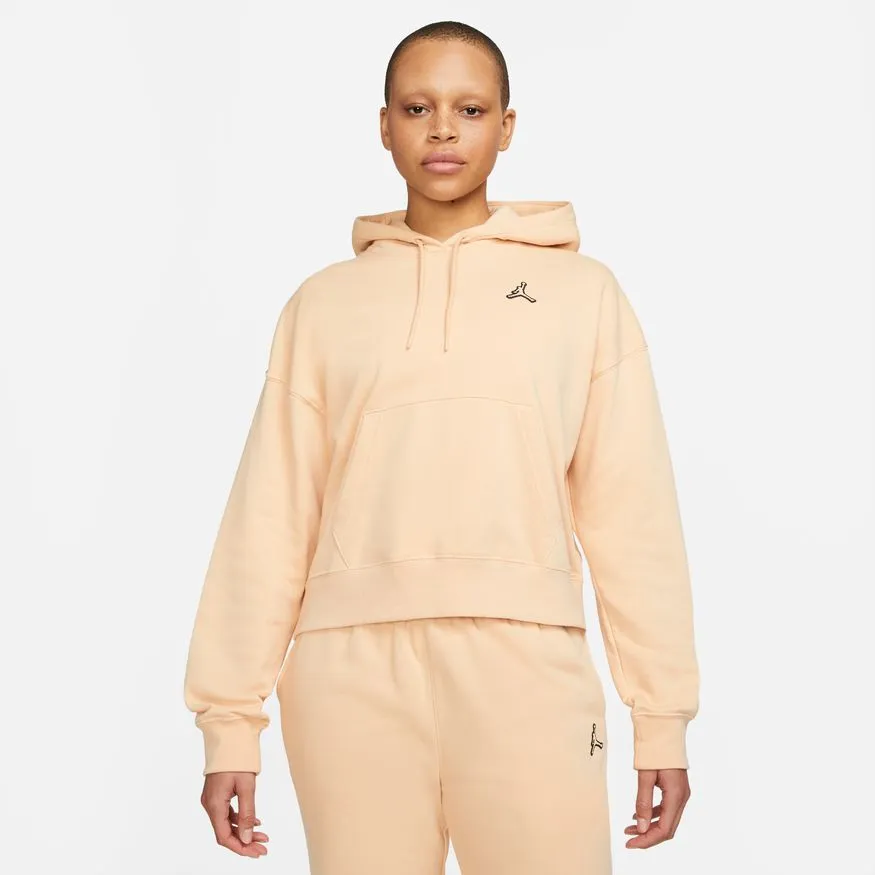 W ESSENTIALS FLEECE HOODIE "WHITE ONYX"