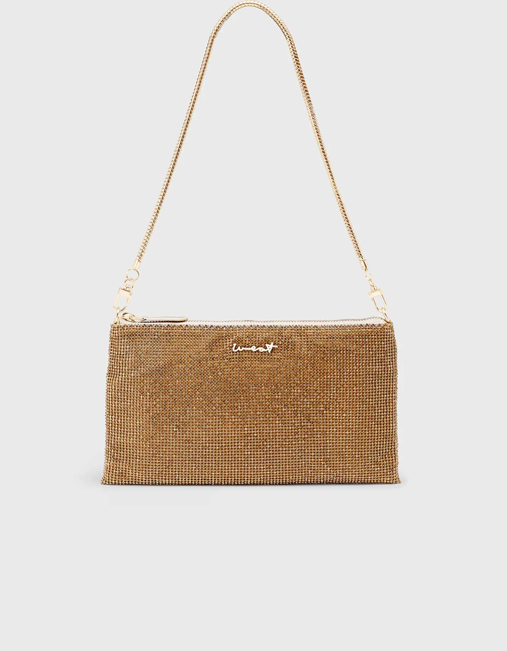 WEAT - CLUTCH BAG CRYSTAL GLITZERSTEINE GOLD