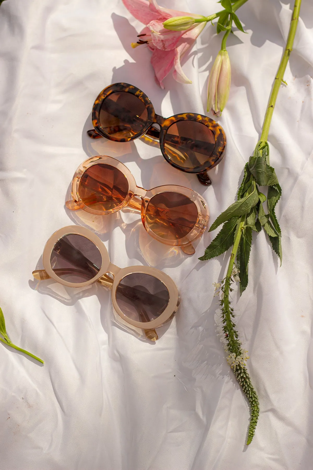 Weighted Oversize Chunky Circle Sunglasses