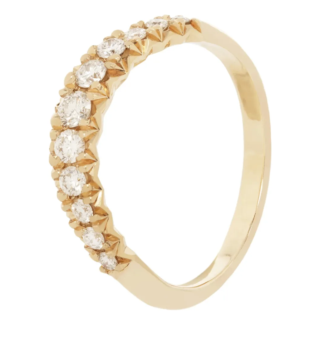 White Diamond Arch Nesting Band