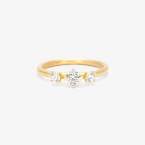 White Diamond Trinity Ring | R11701W