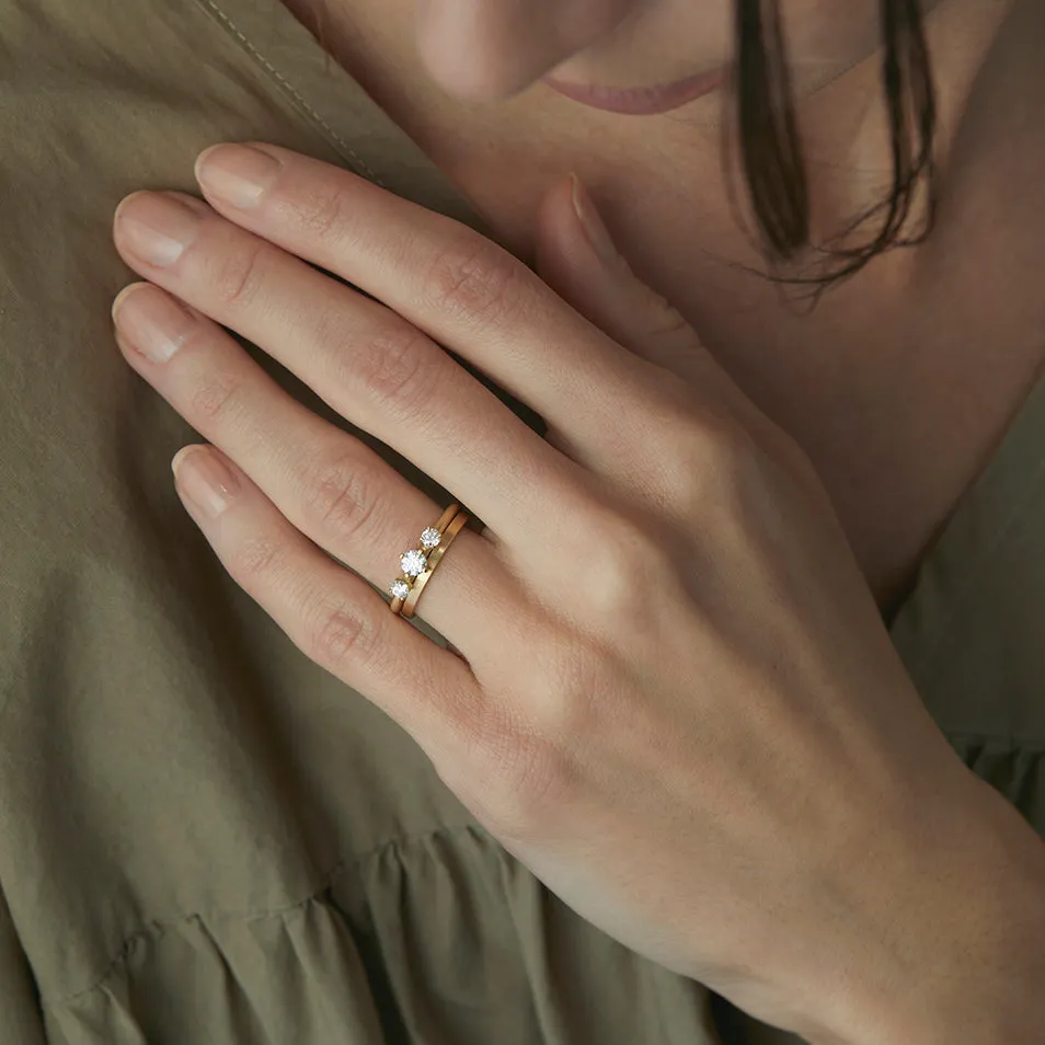 White Diamond Trinity Ring | R11701W