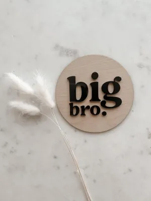 Wild Daisy Woodwork Big Sibling Announcement Disc
