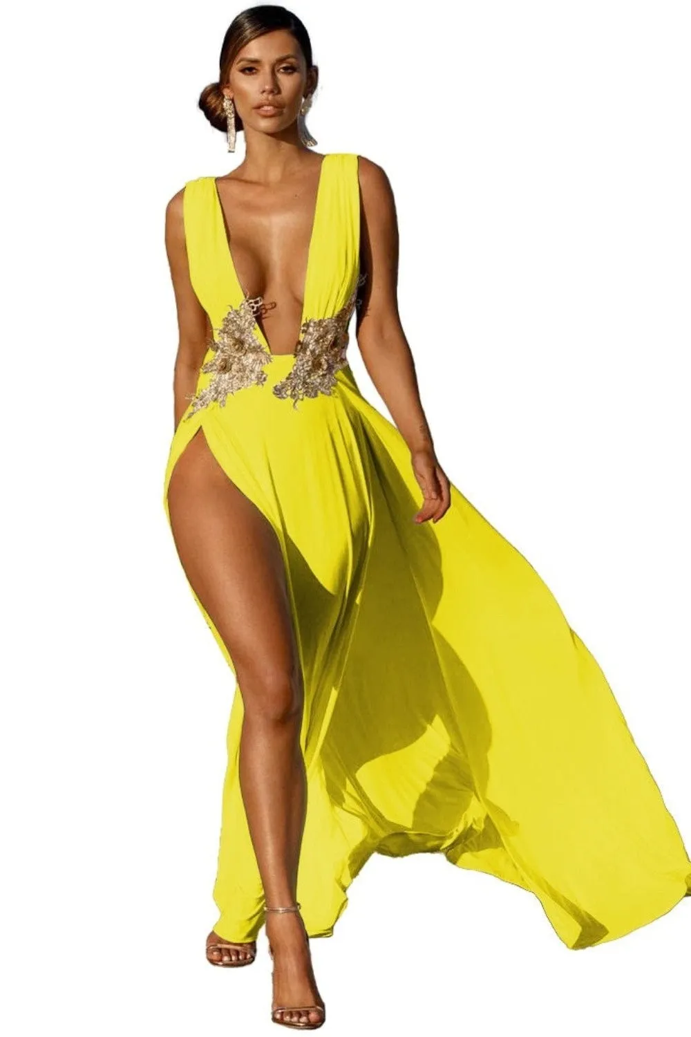 Womens Sleek & Sparkly Sequined Robe Dress
