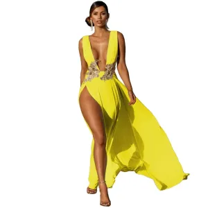 Womens Sleek & Sparkly Sequined Robe Dress