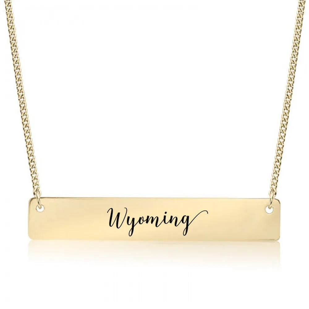 Wyoming Gold / Silver Bar Necklace