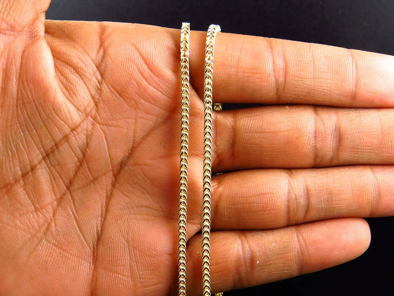 Yellow Franco Link Style Chain hollow(10K)