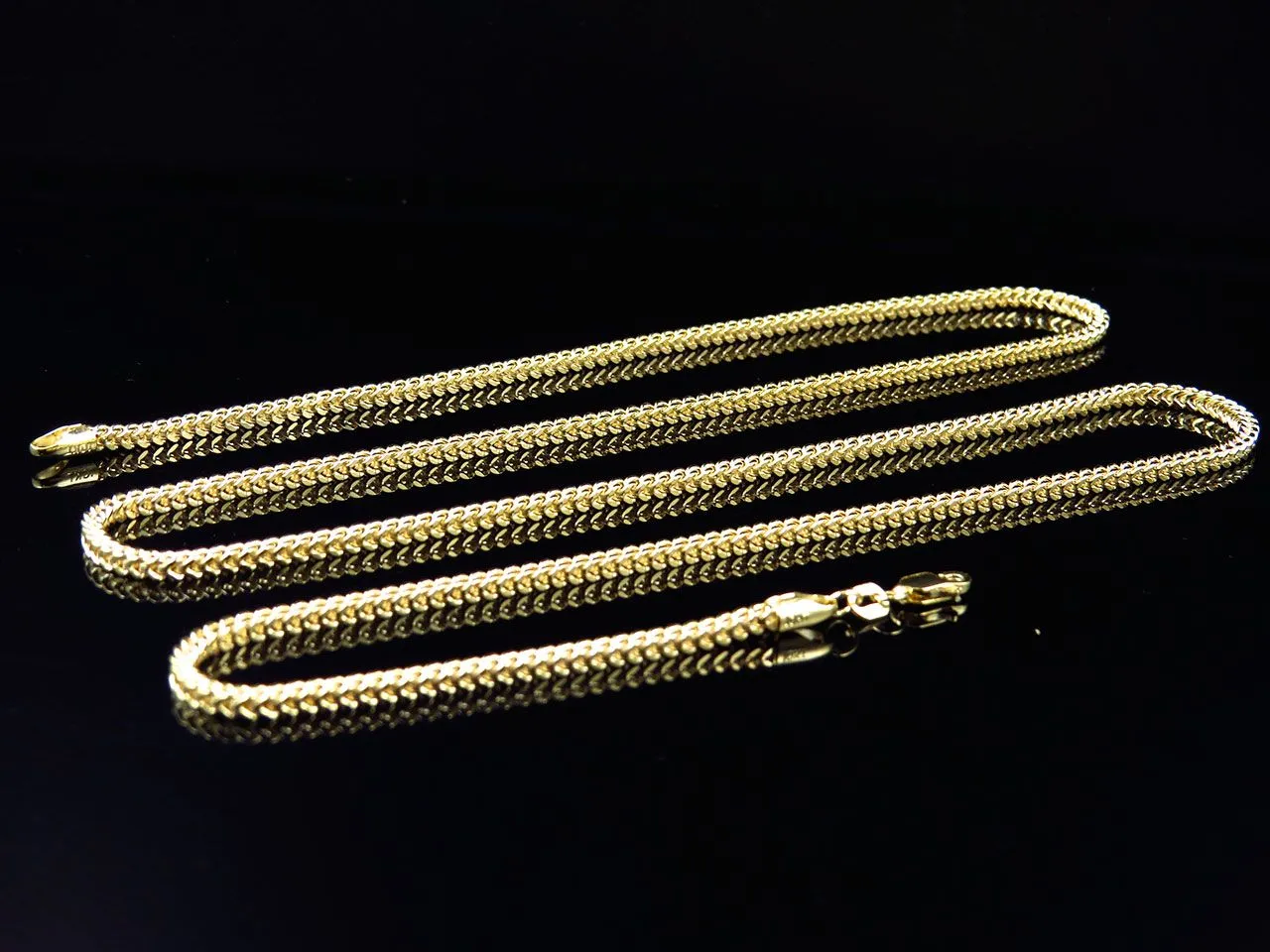 Yellow Franco Link Style Chain hollow(10K)