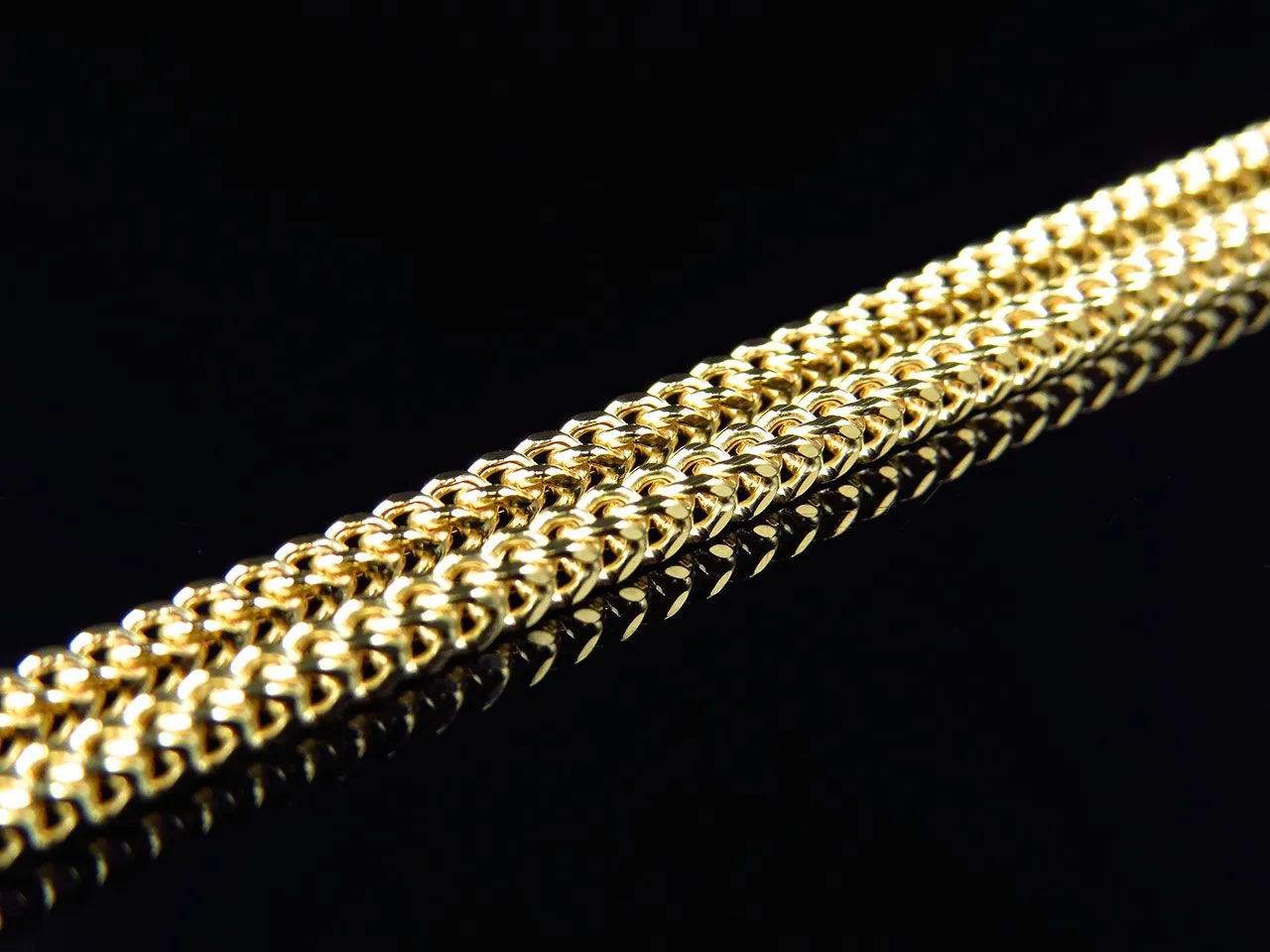 Yellow Franco Link Style Chain hollow(10K)