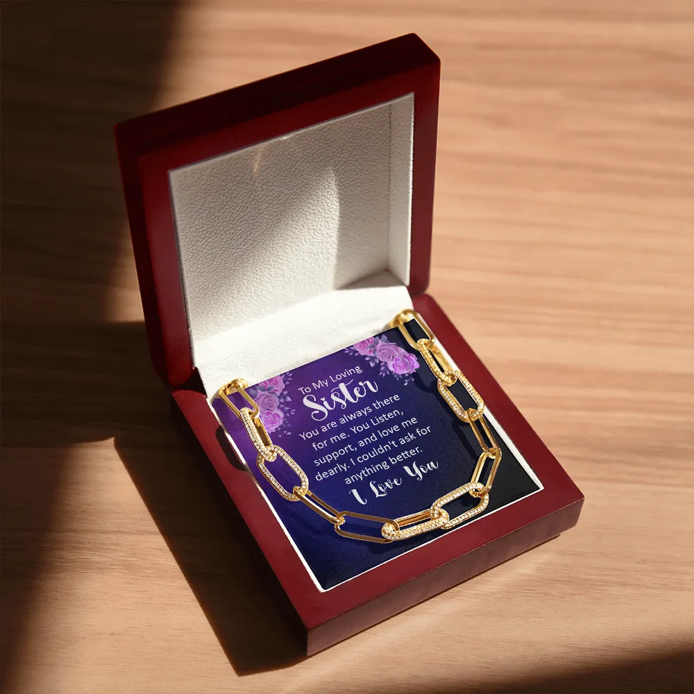 You are always there for me-Forever Linked Necklace for Sister