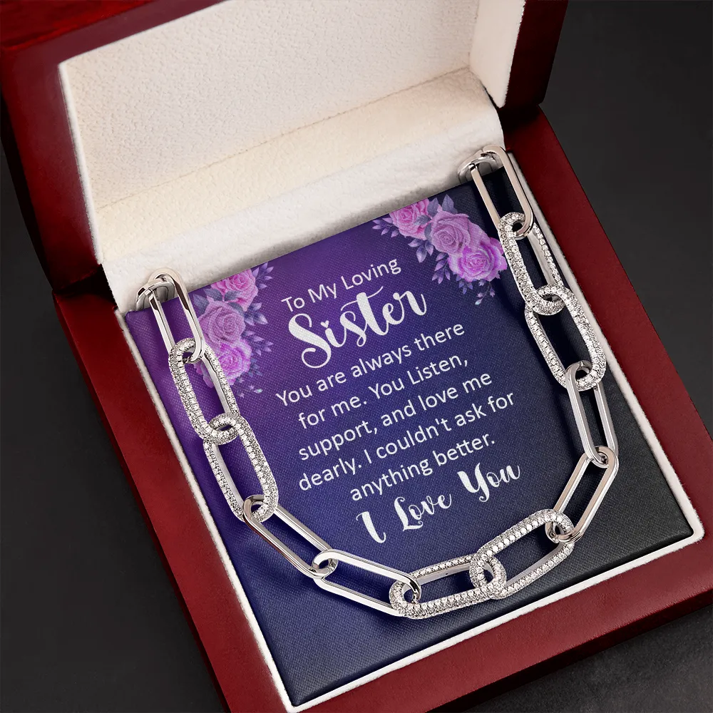 You are always there for me-Forever Linked Necklace for Sister