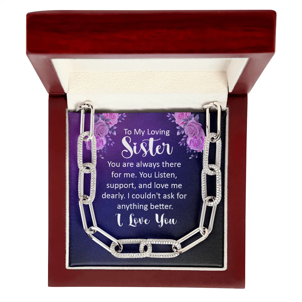 You are always there for me-Forever Linked Necklace for Sister