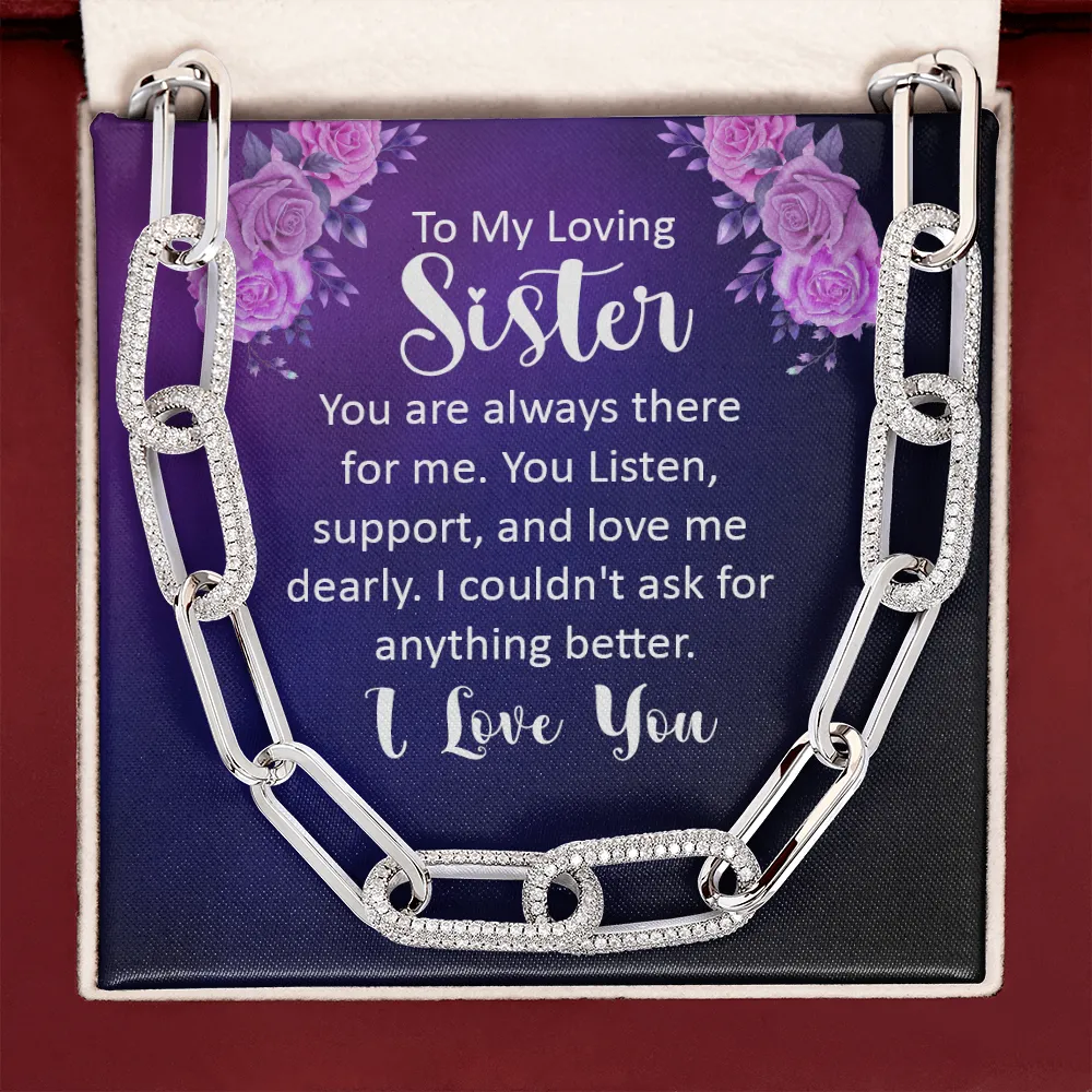 You are always there for me-Forever Linked Necklace for Sister
