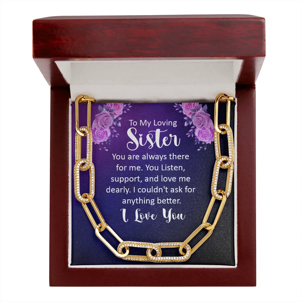 You are always there for me-Forever Linked Necklace for Sister