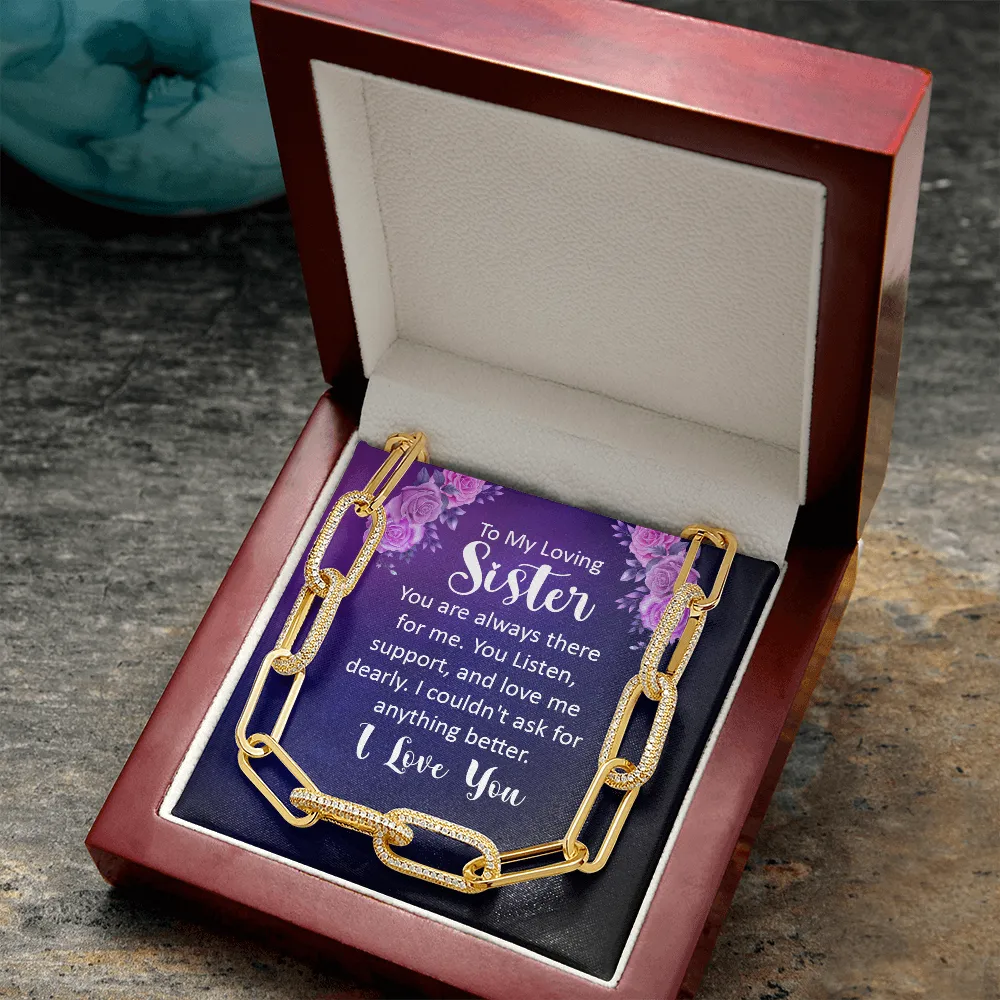 You are always there for me-Forever Linked Necklace for Sister