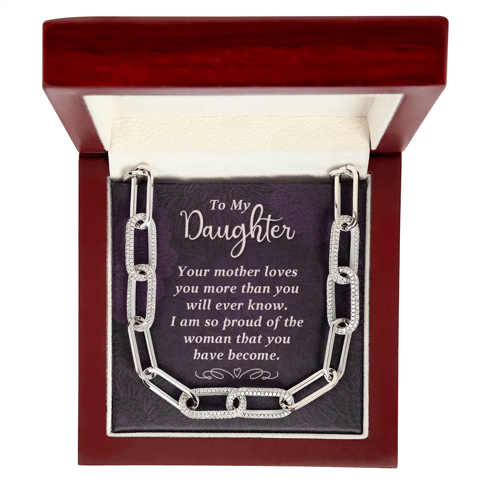 Your mother loves you-Forever Linked Necklace for Daughter