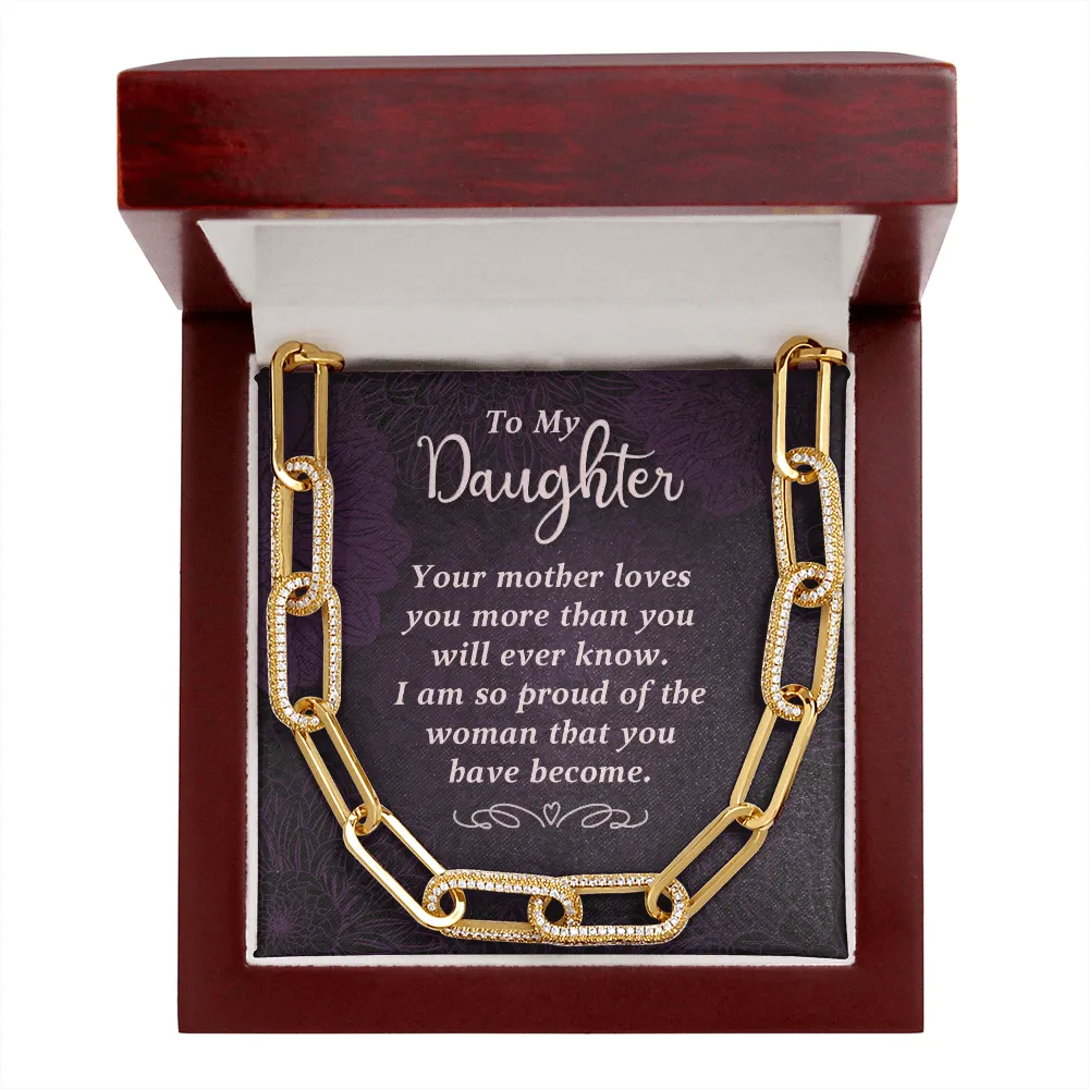 Your mother loves you-Forever Linked Necklace for Daughter