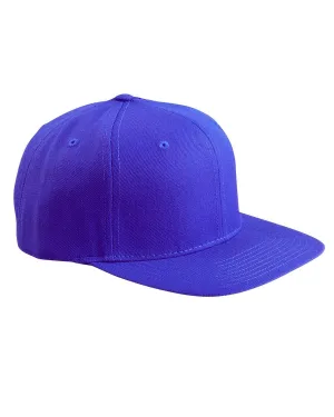 Yupoong 6-Panel Structured Flat Visor Cap | Royal