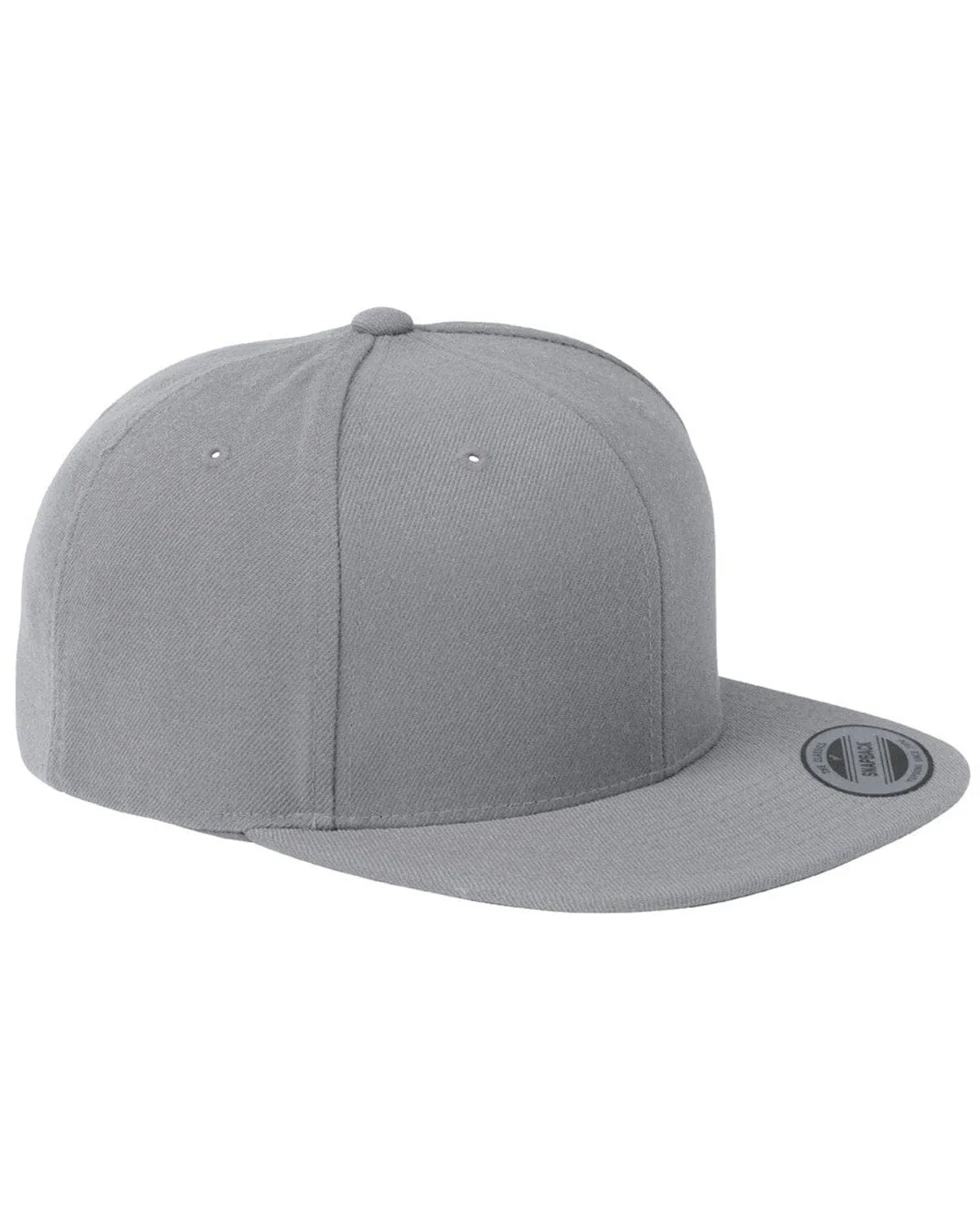 Yupoong 6-Panel Structured Flat Visor Cap | Silver