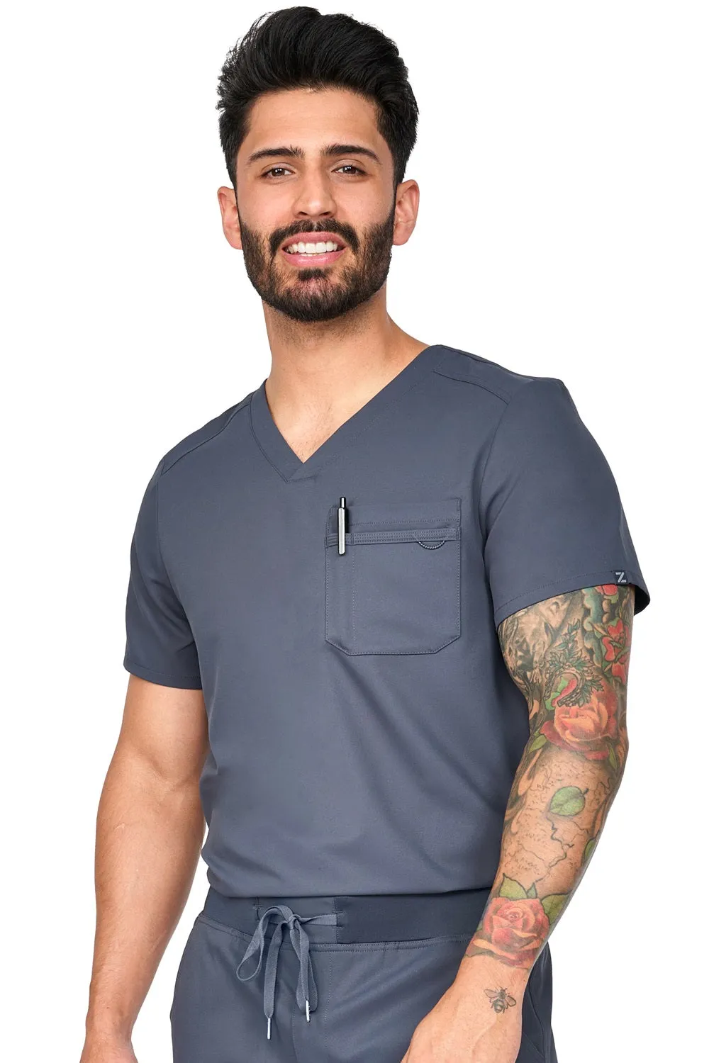 Zavate Men's Scrub Top Studio Trailblazer 1197