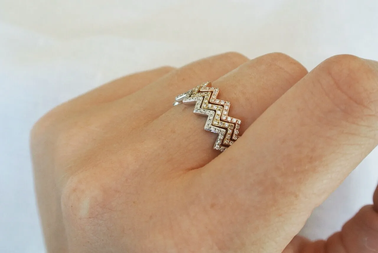 Zig-Zag Diamond Ring